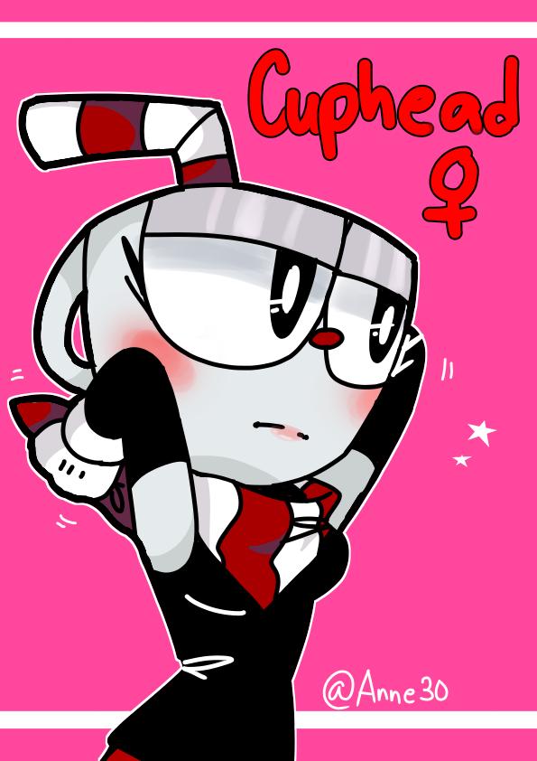 Rhyssanne's tweet photo. Female cuphead https://t.co/XkUysUbUtj