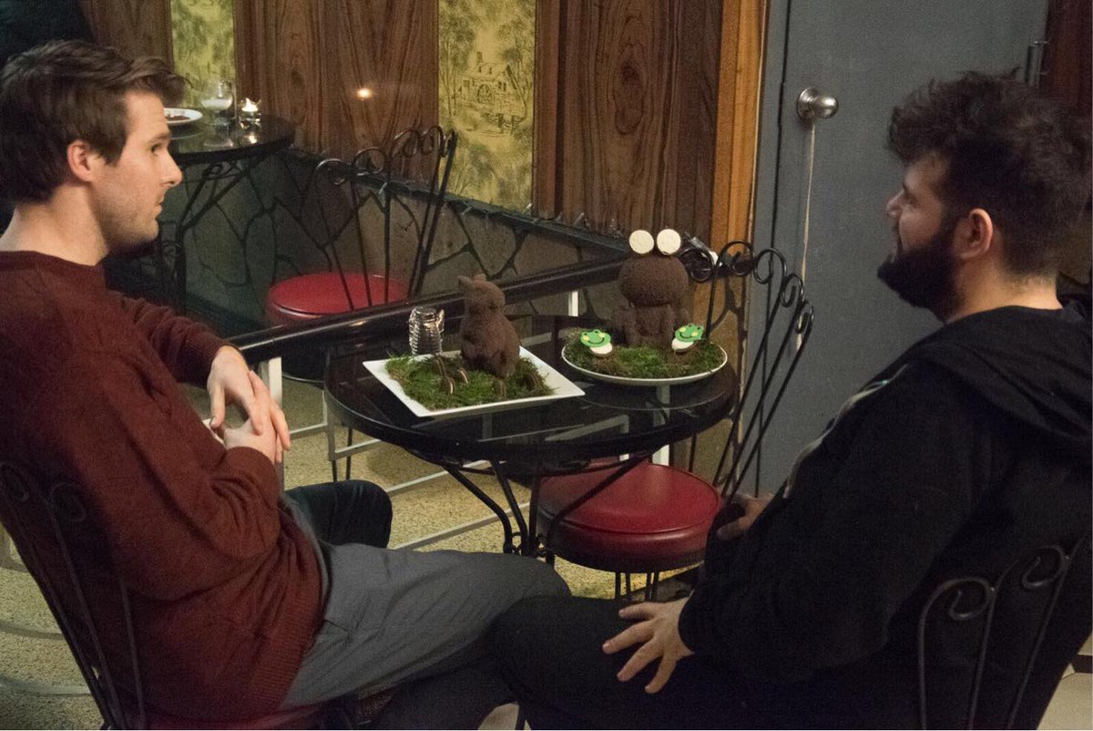 Contemplating the year that is and soon was 2017 over cream filled vegan chocolate cookie sculptures. 
#NewYearsResolutions #FareTradeShow #Webseries #veganlife