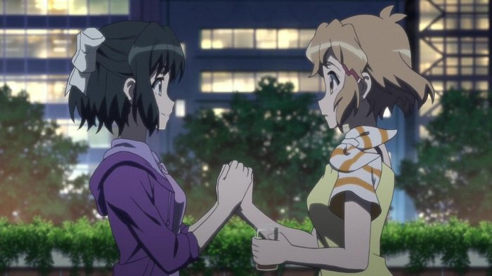 Mamiina My Personal Yuri Awards 17 Category Best Yuri Moment Of The Year Winner Liones And Nina Kiss Behind The Curtain Hina Logic From Luck Logic Hinalogic