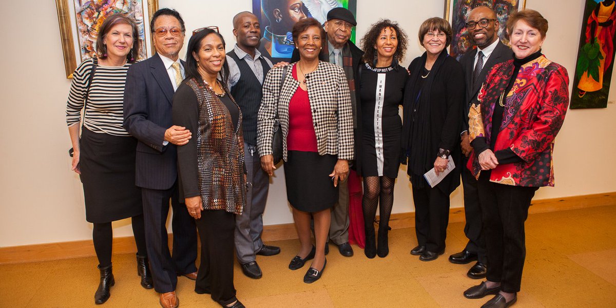 BklynCollege411's tweet photo. #BC2017: The @cuny_hsi-organized exhibit “The Universal Dimension of Haitian Culture: History and Politics of Memory” opened in mid-November, celebrating the work of nine artists whose common tie is #Haiti. https://t.co/OegOOS3Qop https://t.co/KuJC27Em1s