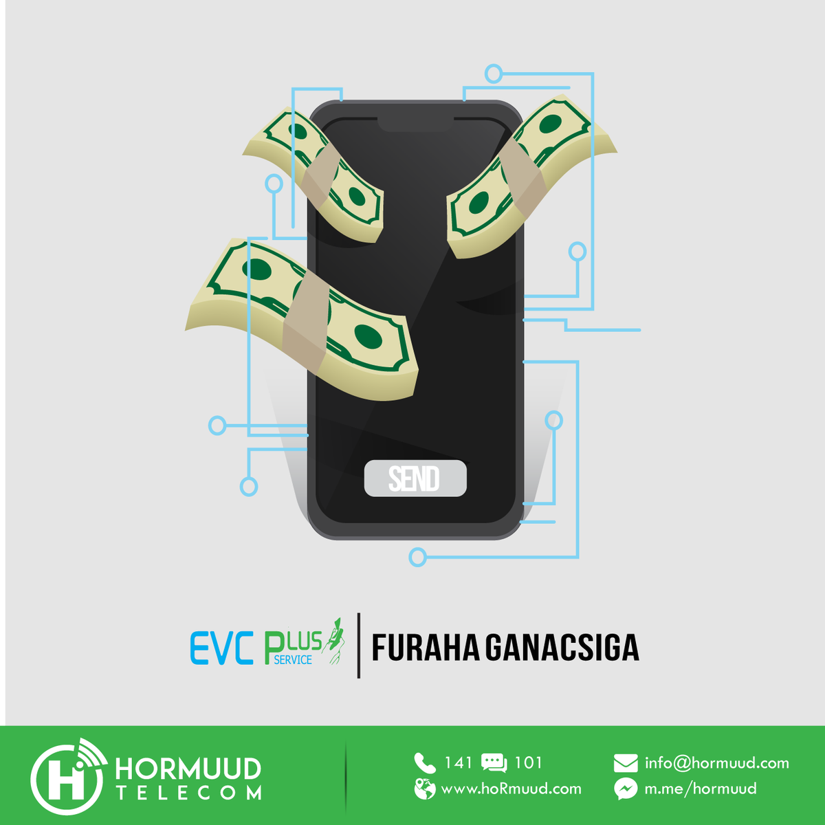 Hormuud's tweet photo. EVC Plus - Ganacsata waxa uu u fududeynayaa inay ku helaan si fudud lacagahooda isla marka uu macmiilka wax kaga iibsado.
#Hormuud
#EVC_Plus
#Furaha_Ganacsiga https://t.co/hl1AvQQS9C