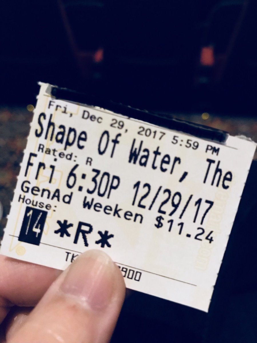 Fangirls_Armada's tweet photo. Great movie to end 2017 with. Beautiful cinematography and compelling narrative. Nothing but praises for this masterful film! Thank you @RealGDT! #TheShapeofWater https://t.co/AbCrg9U4Sd