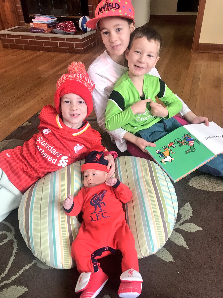 CoachZem's tweet photo. Sporting our new XMas gifts to cheer on #LiverpoolFC as they take on Leicester today! @NBCSportsSoccer #PLinUSA #Matchday #LFCvLC https://t.co/CDSZIRGnPi
