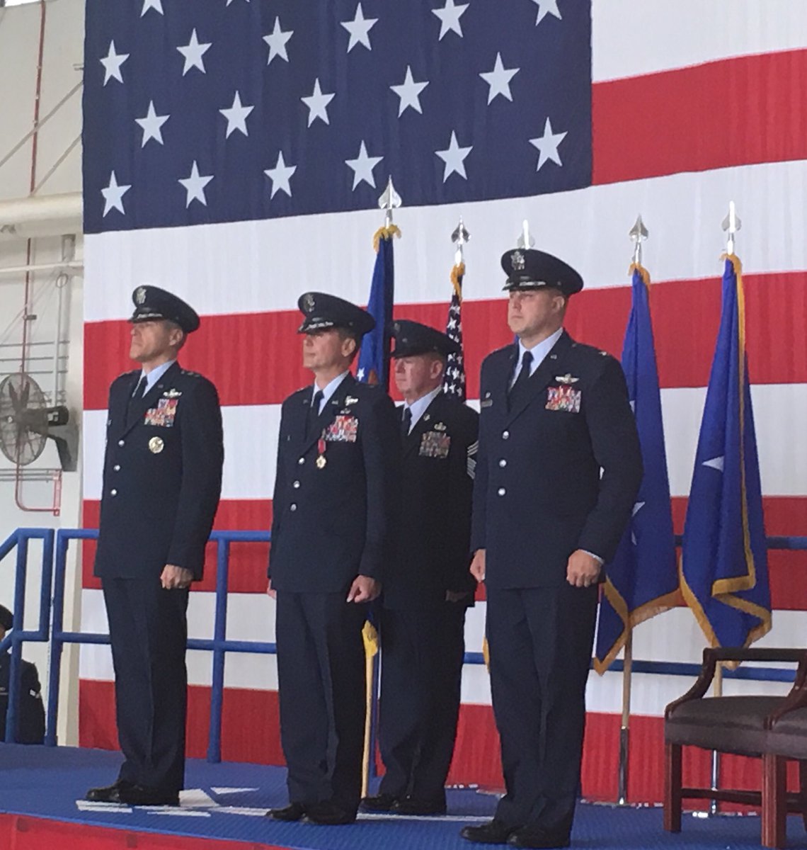 DrChuckAmbrose's tweet photo. The #WhitemanAdvantage creates an identity built on strength of @usairforce airmen & their families. #UCM2017 welcomed Gen. John Nichols, brought the #InnovationTrack to @KnobNosterHS, our 1st #B2Flyover & expanded new programs for Veterans through #UpwardBound @AFGlobalStrike https://t.co/mgYepUg2Df