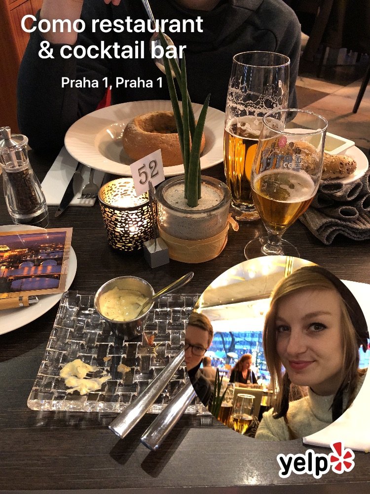 KasuomiRetro's tweet photo. Letztes Mahl in Prag 👋🏻 (@ Como restaurant &amp; cocktail bar) #Yelp #Yelfie https://t.co/SG95q7il2A https://t.co/nR1r4UyqkC