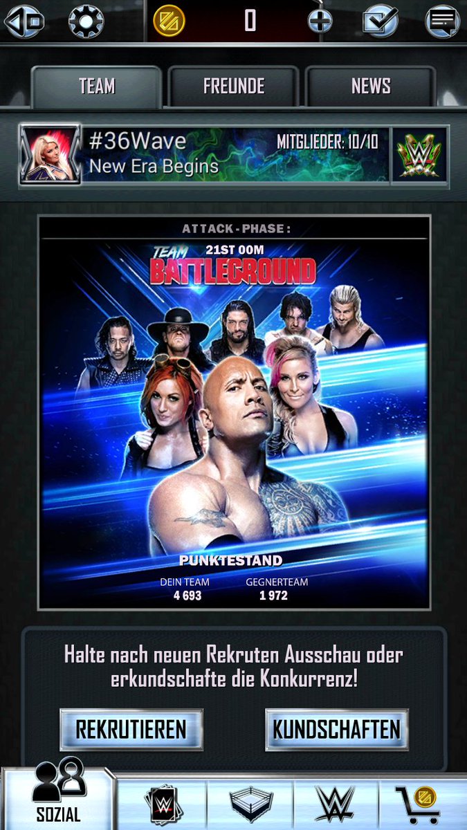 sendor36's tweet photo. #36Wave sucht ein neues Team Mitglied! Wir sind nach dieser RTG auf Titan und suchen jemanden der auch so ca auf Titan ist #WWESuperCard https://t.co/RR1ceMiMxI