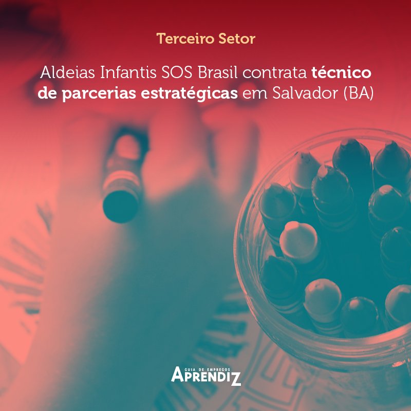 Aldeias Infantis SOS Brasil contrata técnico de parcerias estratégicas em Salvador (BA)
buff.ly/2l941nd