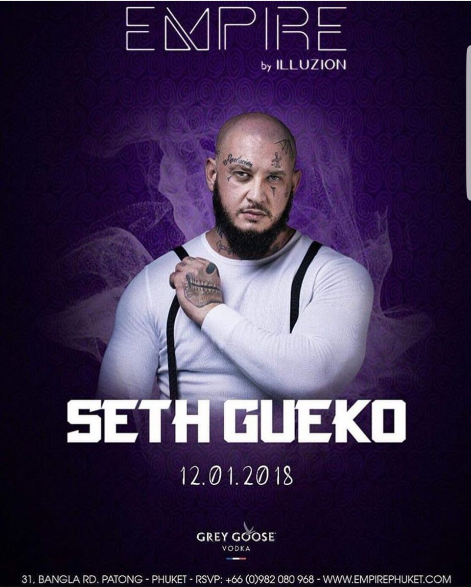 FabinhoGpr's tweet photo. A tout les vacanciers qui sont en Thailande, mon grand frere @sethgueko vous donne rdv a EMPIRE PHUKET le 12.01.2018 https://t.co/DBgugELVHd