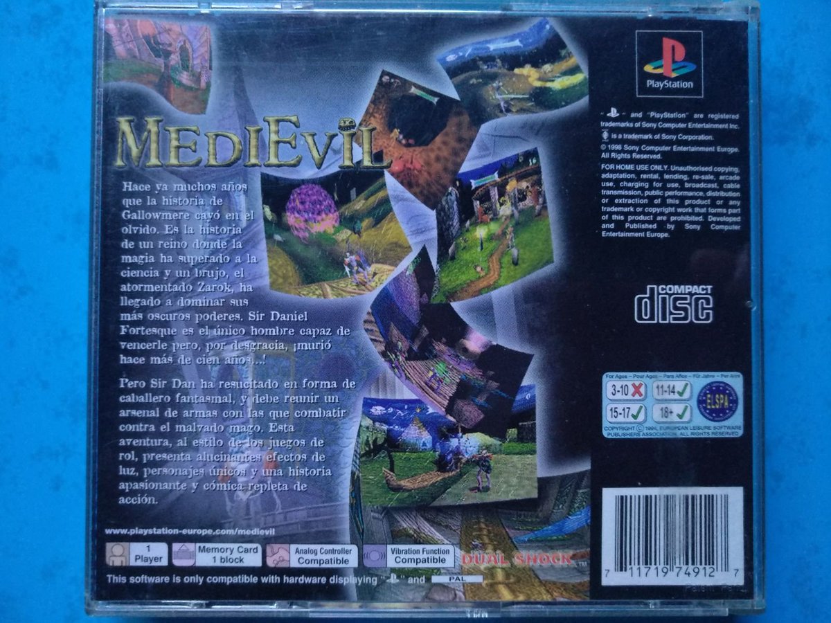 MarioWareInc's tweet photo. MediEvil
Plataforma: PlayStation
Desarrollador: Sony Computer Entertainment
Año de lanzamiento: 1998
Acción y aventura con una estética que se mueve entre lo gótico y lo absurdo. Uno de los más representativos de la primera PlayStation. #Mygamecollection @PlayStationES https://t.co/q5w4zsrUEC