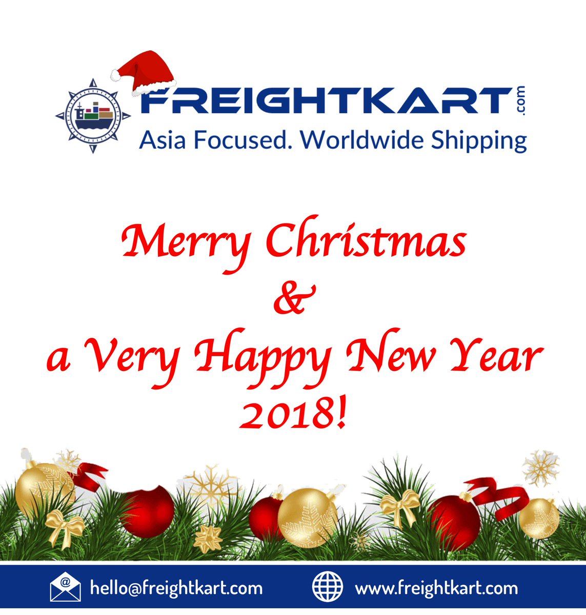 FreightKart's tweet photo. Holiday Greetings to All!! https://t.co/X9na8BZ3c0