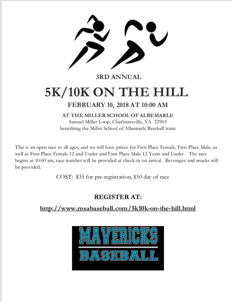 Come join us for our 5k/10k On the Hill,  Feb 10th <a href="/10am/">☆♩ ♪ ♫ ♬♡</a>.