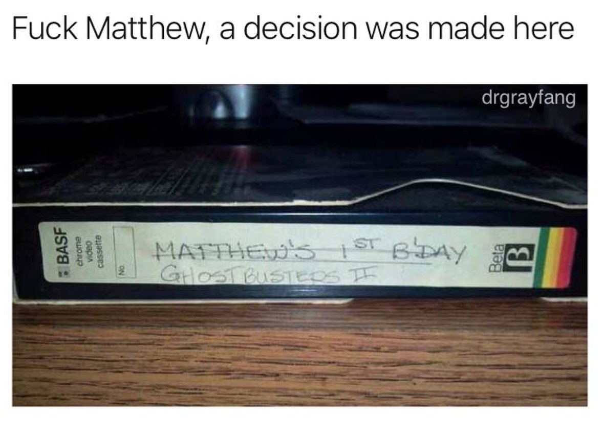 Tag a Matthew.