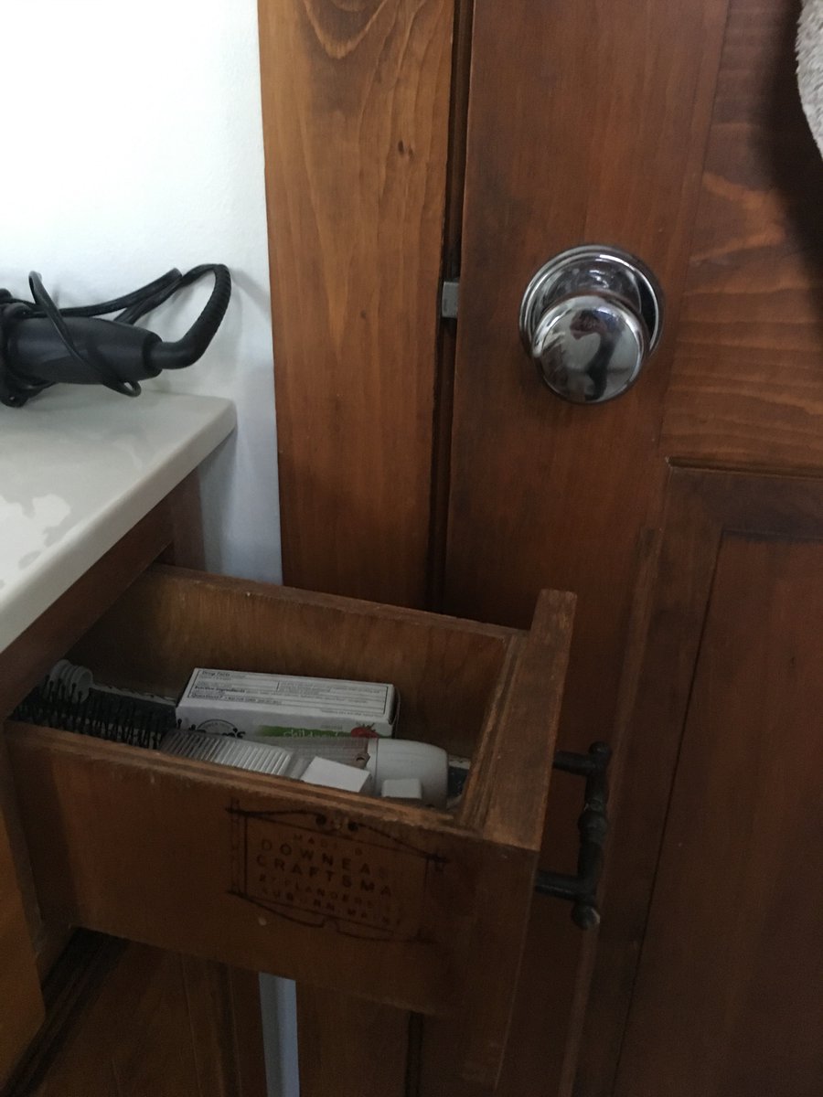I’m thankful for a lot this holiday season, but I’m EXTRA thankful for this little drawer. The bathroom in my parent’s house has no lock, and this drawer has been protecting my privacy since the 1980s. Happy holidays buddy.
