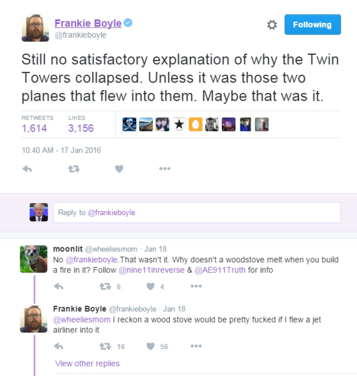 One of the greatest exchanges to ever occur.