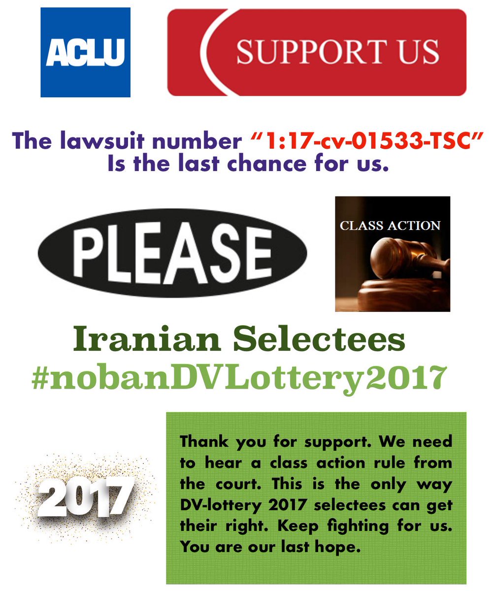 Zb136200's tweet photo. DV lottery selectees have limited time for visa issuance unlike the other visa categories. Be our voices󾓦
@adctweets @YolandaCRondon
@OmarJadwat @NILC_org
@JB_Cox @WangCecillia
@SenWarren @SenSanders
#NoBanDvLottery2017 
#NoBanDvLottery2018 
#DvLottery2017_2018 
#NoMuslimBanEver https://t.co/jb3TCnc2YW