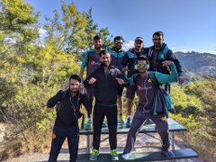 #GreenShirts building walk to Centre of New Zealand Monument