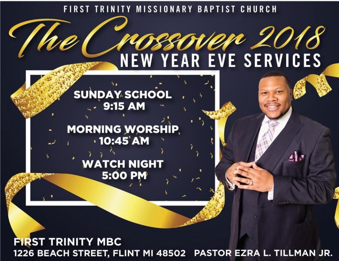 firsttrinitymbc's tweet photo. Cross Over into 2018 with First Trinity Missionary Church !!! https://t.co/RV9ejDVrYh