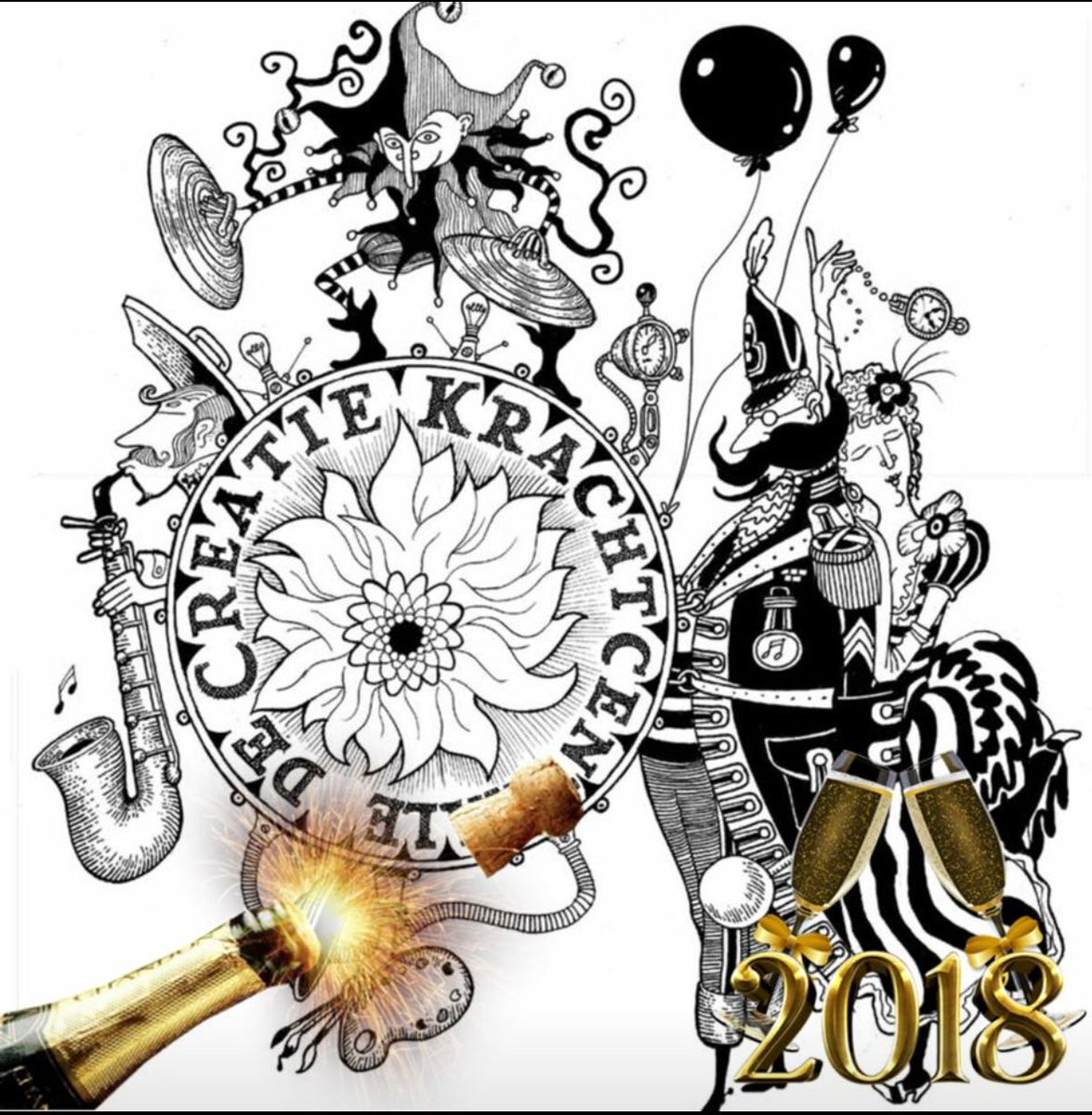 JohanBoonekamp's tweet photo. De Creatie Krachtcentrale wenst alle creatieve krachten, klanten, relaties, vrienden en volgers een super 2018! https://t.co/hvFsmb9uOR