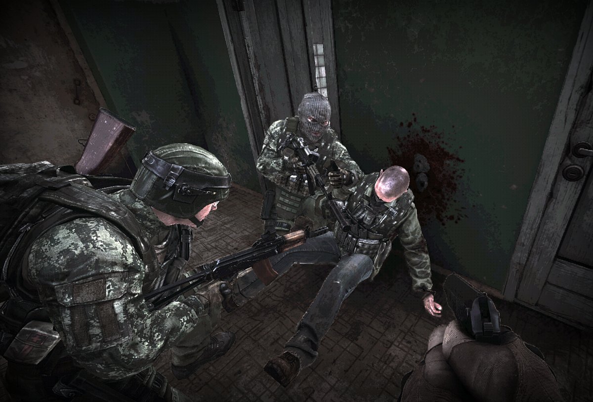 BattleGroup21's tweet photo. When we're not milsim @Arma3official , we're cheekie breekie on @bstategames #EscapeFromTarkov. Different game but both give you chills after thousands of hours. This scav blyat has been nailed to the wall at point blank 👍 https://t.co/zWnElPOE6k