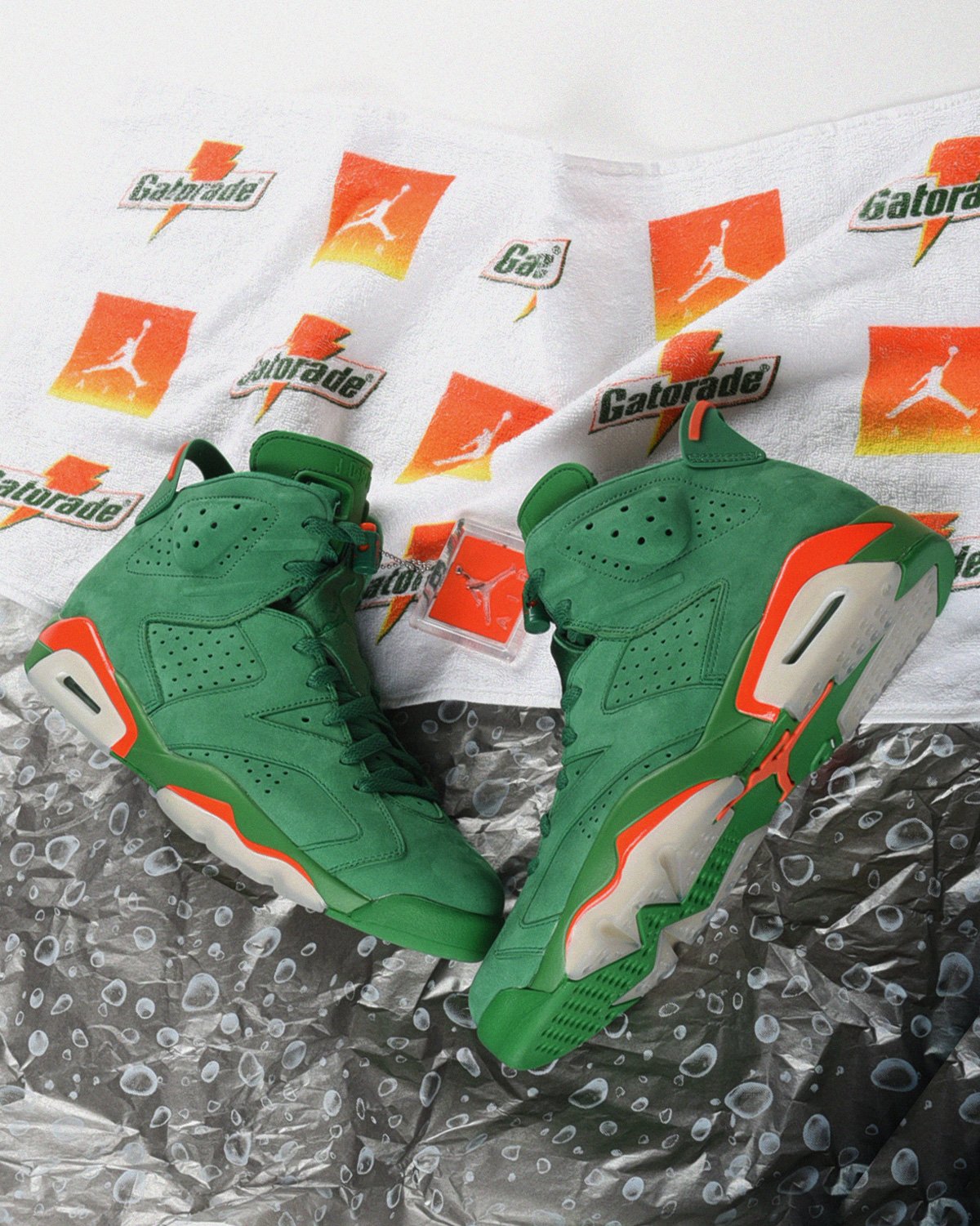 Jordan 6 gatorade green on deals feet