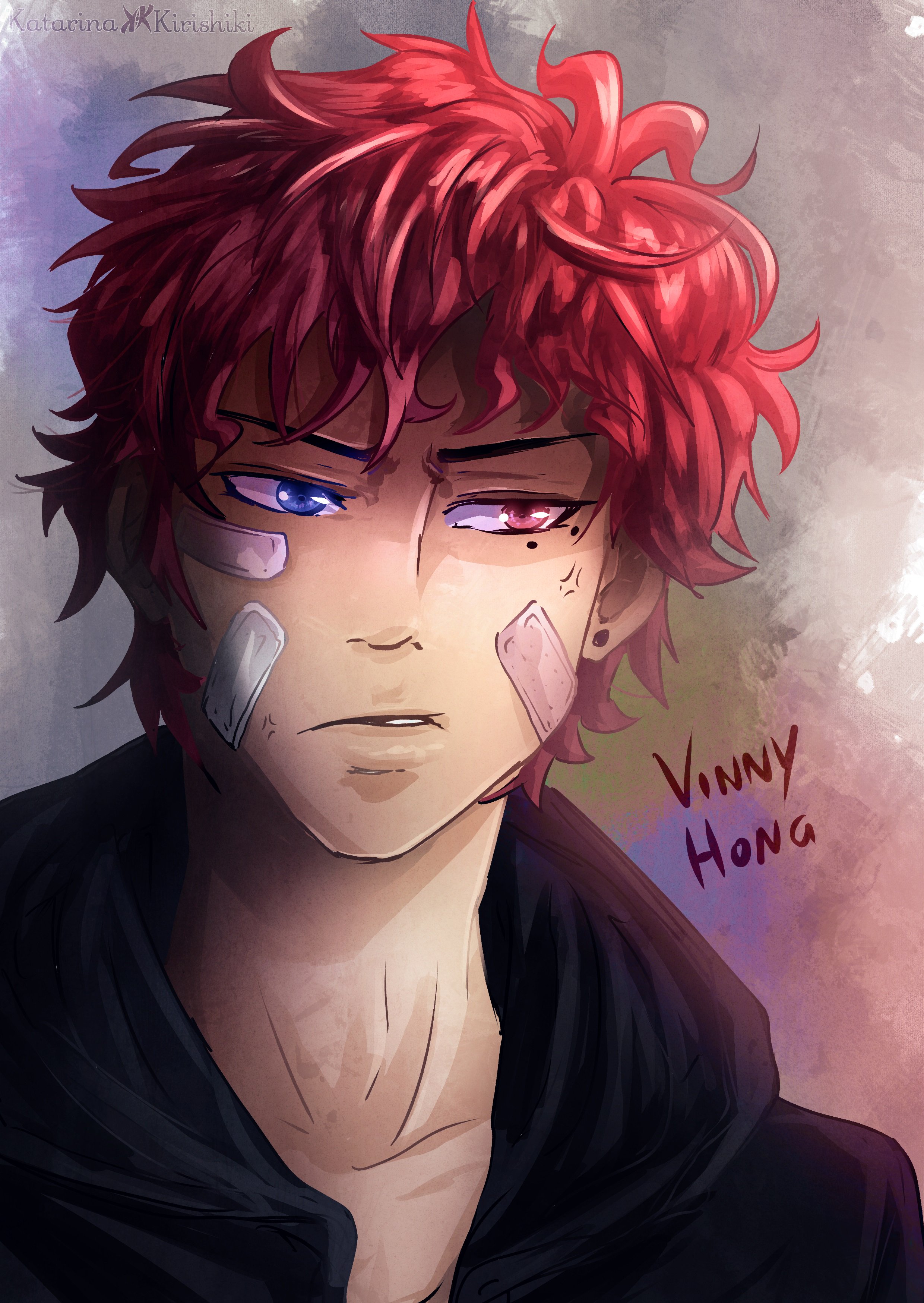 Katarina Kirishiki Fanart Of Vinny From The Linewebtoon Windbreaker By The Artist Yongseok Jo D Drawing Illustration Artwork Vinnyhong Korean Comic Manga Style Zeichnung Art Webtoon Biker Redhair Heterochromia