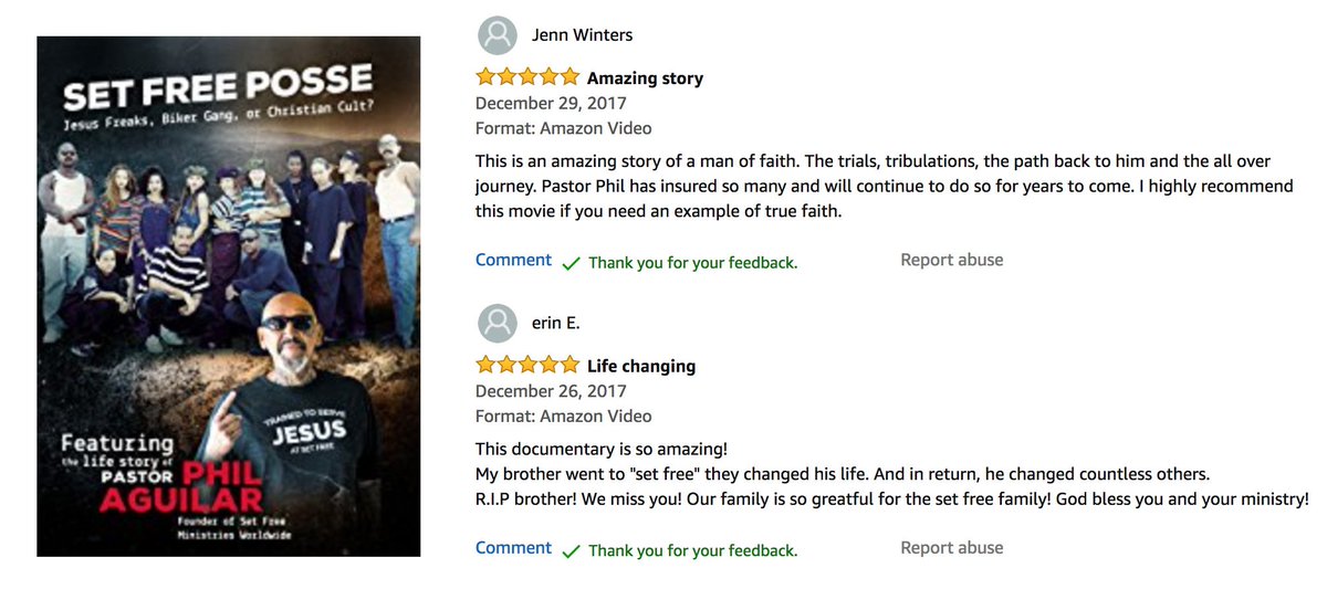 setfreefilm's tweet photo. 5 STARS: "This documentary is so amazing! My brother went to "set free" they changed his life. And in return, he changed countless others. R.I.P brother! We miss you! Our family is so greatful for the set free family! God bless you and your ministry!" https://t.co/xz7tuAVIBj https://t.co/97PMWyDsyJ