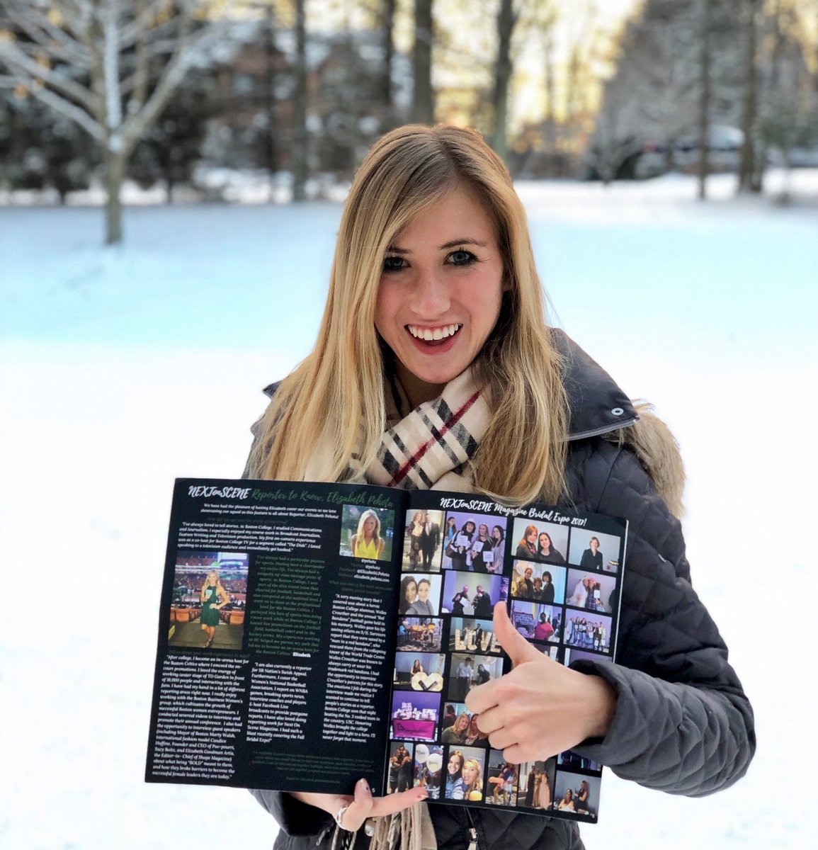 pehota's tweet photo. Honored to be featured as an up and coming reporter in the winter edition of @NEXTonSCENE Magazine! #NEXTonSCENE #makingmoves ❄️ https://t.co/0zw7xFfvvt