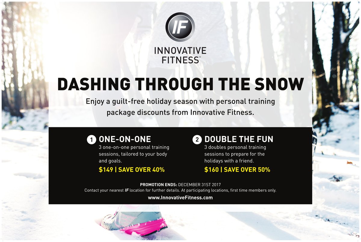 IF offers 40% off first 3 one-on-one personal training sessions. Promotion ends tomorrow!