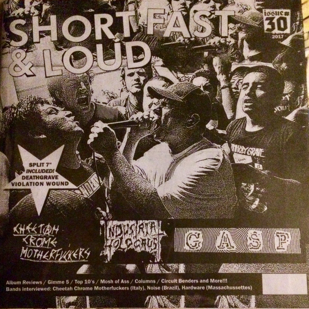 SixWeeksRecords's tweet photo. End 2017 w/SFL #30! Comes w/a Violation Wound/Deathgrave split 7” + interviews w/Gasp, Industrial Holocaust &amp; CCM! $10 USA and $20 international to sixweeksrecords@comcast.net https://t.co/MPGXgK8isF