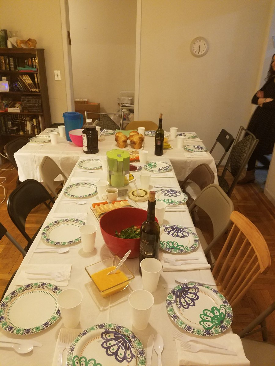 AbbyChavaStein's tweet photo. Last night: table ready for the 15+ #shabbat guest, we hosted with a 5 course meal, fully #homecooked by yours truly! Thank you all to coming, thanks @nerdwithavoice for co-hosting, and @onetableshabbat for making it possible!
#MyOneTable #food #happyweekend #unwinding2017 https://t.co/57FOjvVawb