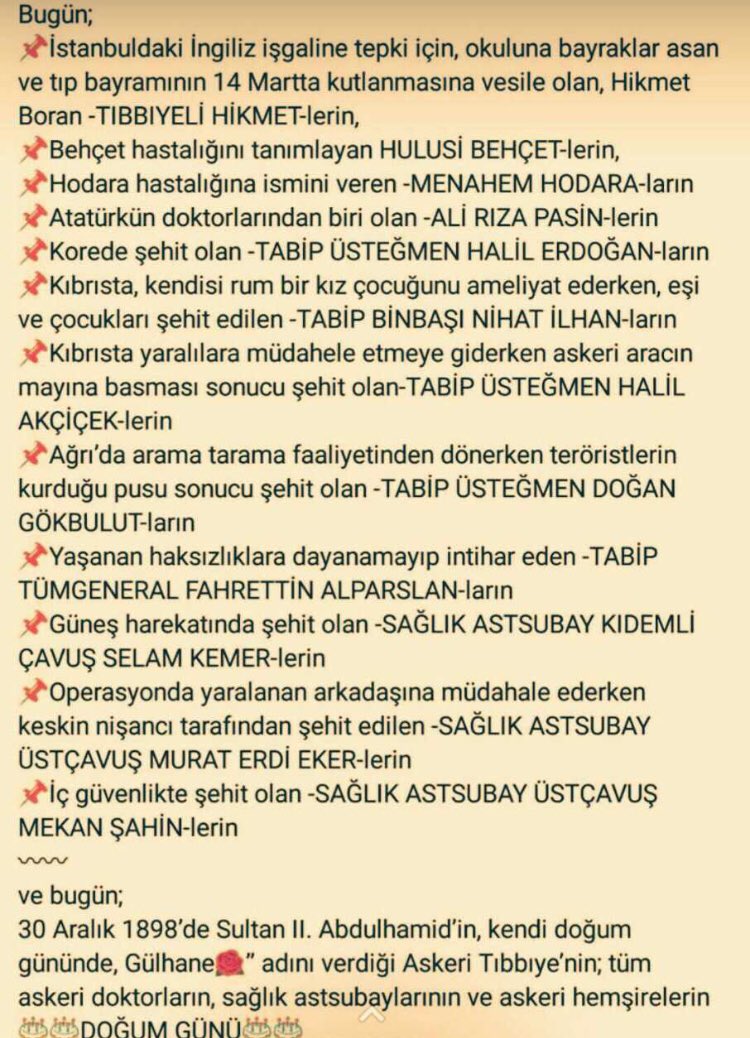 Bugün 30 Aralık ...