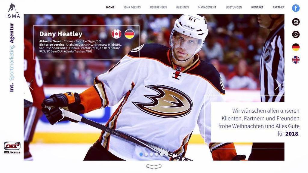 REEDDesignInc's tweet photo. New WebDesign and Code for Germany Isma Sportmarketing Agency / ReDesign /
#new #heart #of #love #men #germany #white #blue #del #energy #nhl #beauty Love!!!! Ice Hockey  #hockey #skapetersburg #appdesign #prague #saintpetersburg #icehockey #khl #staycon… https://t.co/ELRN0ZqCBH https://t.co/fmIYpy2JuD