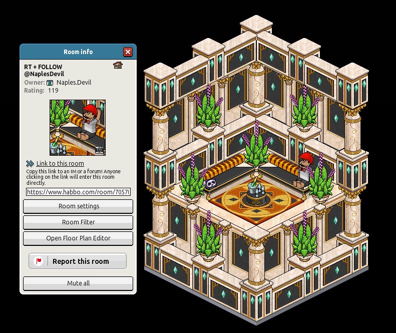 🔁 RT + FOLLOW ME 🔁
⏺to win this entire room on Habbo.com ⏺
➡️ Just one winner ⬅️
⏹ ends 6th January⏹

🎊 Happy New Year | 2018 🎊
