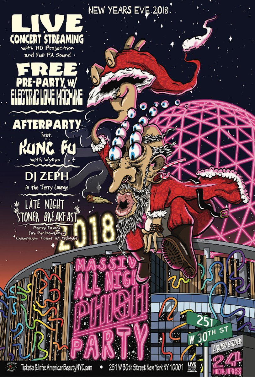 Tickets to THE BEST #NYE party in #NYC feat. <a href="/KungFuTunes/">Kung Fu</a> are selling fast! Don't miss our #PhishNYE festivities before &amp; after #Phish at #MSG ⭕️🎶🍾 #YEMSG 
bit.ly/kfab1231