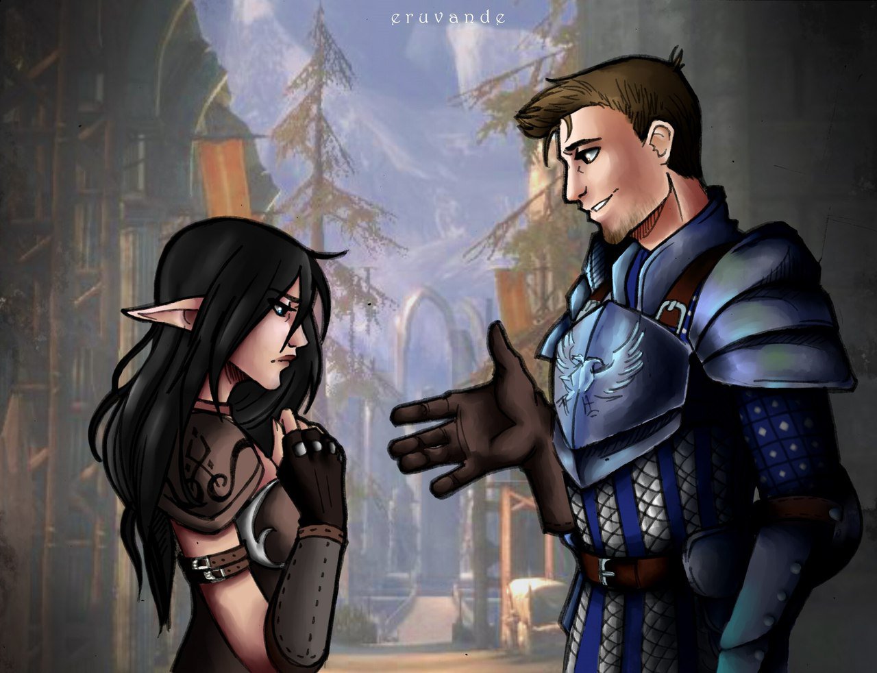 Dragon age Morrigan and Grey Warden