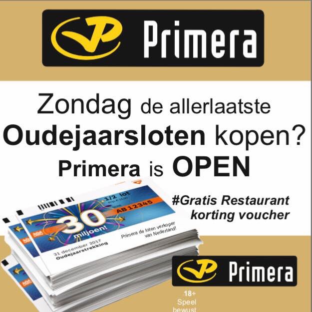 Hoofddorp gaat voor de Hoofdprijs! Primera Sanders in Hoofddorp is gewoon de hele dag open op Oudjaarsdag!
#gewoongeluk.nl