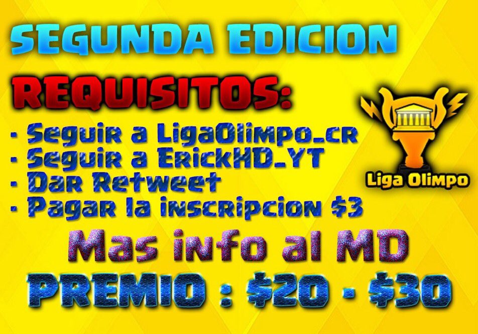 Dark_WarriorsEs's tweet photo. Ayuden con 50Rt para entrar en @LigaOlimpo_CR https://t.co/09HWEcLAYp