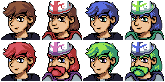 gamekrazzy's tweet photo. Face art for the priests/bishops. #pixelart #indiedev #devgame #gamedev #indiegame #rpgmakermv #rpgmaker #mv #rpg #tagaiagame https://t.co/u8uaAh6LIp