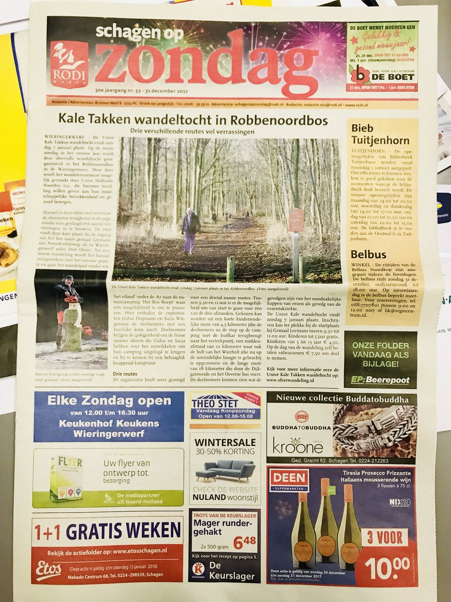 Ladies, 
Vandaag op de mat! 
Check! 
Fijne jaarwisseling! 
En..... vergeet niet, elk jaar heeft 365 kansen ‘-)