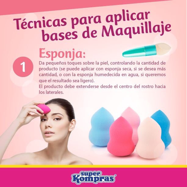 SuperKompras's tweet photo. Técnicas para aplicar bases de maquillaje. https://t.co/3TQgdm2sfo