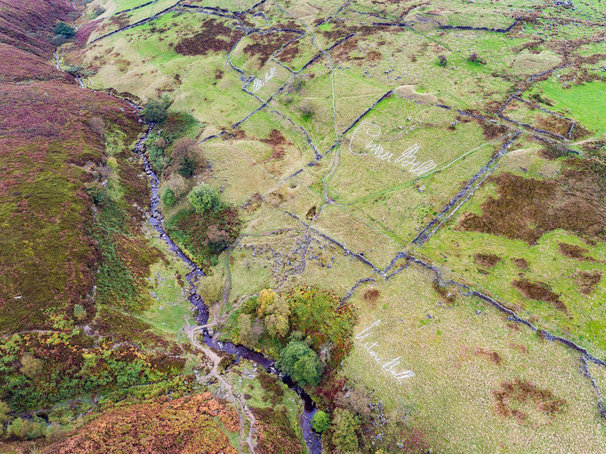 BronteParsonage's tweet photo. We loved being part of #MeetingPoint2 with @ArtsHeritage this year, and @Lynnsett1's #SewNearSewFar looked so stunning on the moors #12daysofBrontë https://t.co/5Mn5XeG3dH