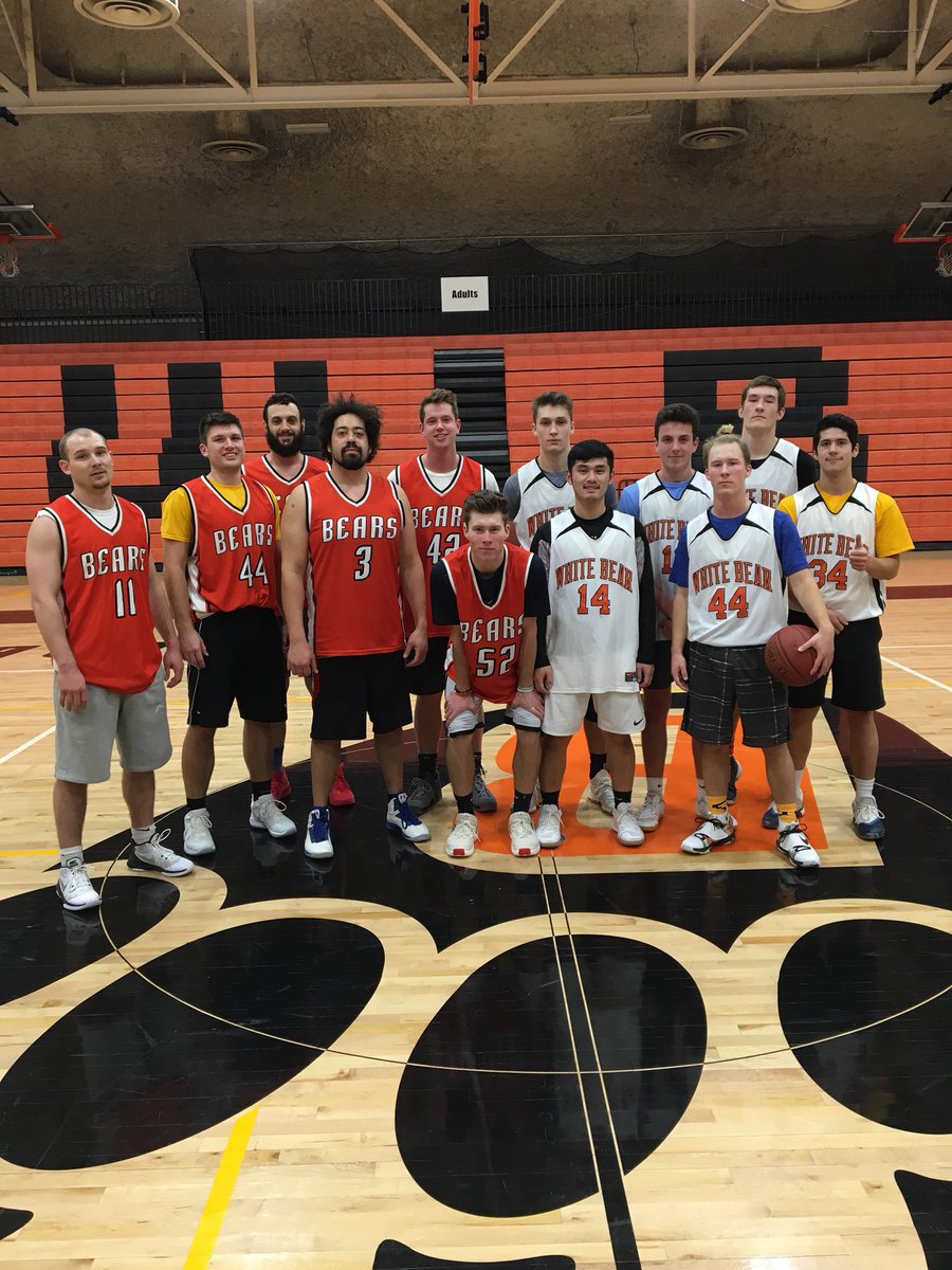 A handful of brave alumni lit up the court today with the Orange topping the White in the annual alumni game