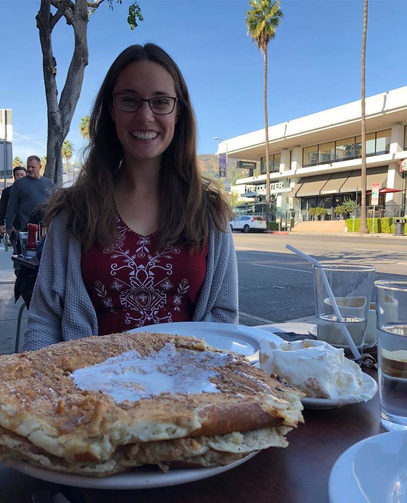 JLipowski's tweet photo. Holy banana pancakes, Batman!! #foodie #thegriddlecafe #hollywood https://t.co/or9m7wk1II https://t.co/kA7YVbcA9B