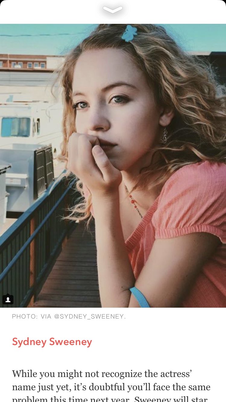 Sydney Sweeney on Twitter: &ldquo;Thanks @Snapchat and @Refinery29 for the