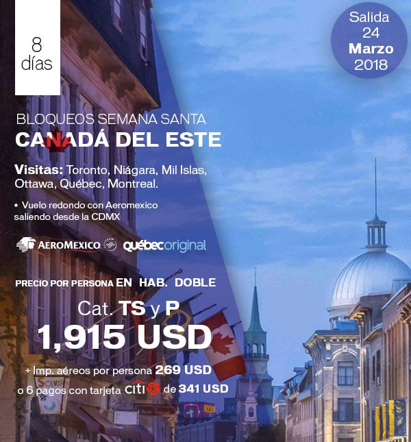 TRAVELPROIRAPUA's tweet photo. Canada del Este Semana santa
#Travelpro https://t.co/ZP3XBzrxwR