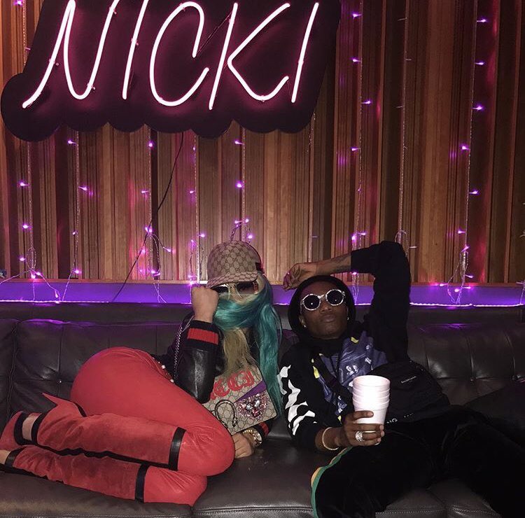 Nicki Minaj posted this photo of herself with Wizkid in her studio in Miami back in August. It broke the internet in Nigeria.Her fourth album drops in 2018. BARBIE x STARBOY on the way? 