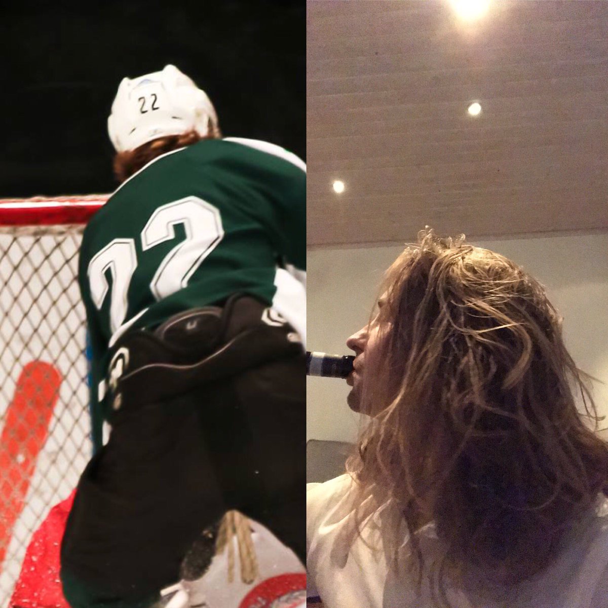 PatrikHageman's tweet photo. Snuttisen får ställa sig i kö @jimmywixtrom &amp; @Headshoulders. Vi är fler med hår med nr 22 som gjort en och annan kasse i boxplay ☝🏼 https://t.co/LkoybHiMZT