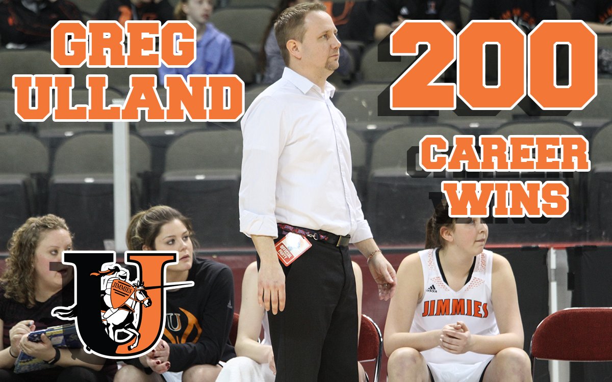 Congratulations to @coachulland on his 200th win as @jimmie_wbb head coach! #GoJimmies