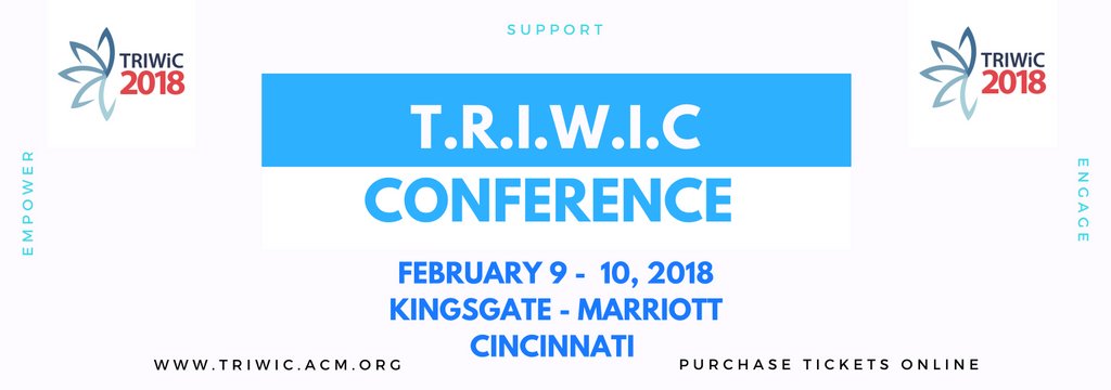 acm_triwic's tweet photo. Women In Computing Conference from Feb. 9-10th at the Kingsgate Marriott! Get your tickets online at https://t.co/hJZuj9FqCJ!

#triwic #softwareengineer #tech #engineering #computerscience #data #math #IT #science #awesome #womenintech #innovation #conference #getyourticket https://t.co/srWLqFwEim