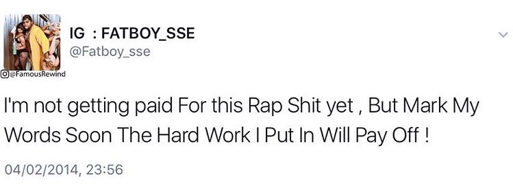 FamousRewind's tweet image. "You can't cheat the grind... it knows how much you've invested, it won't give you nothing you haven't worked for."
Nothing comes easy. If you believe in yourself, you can do anything. @fatboy_sse did it, why can't you?!
2018s my year for £.. somehow.. but trust me it will be💰💸